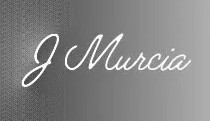 A black and white photo of the word " j murcia ".