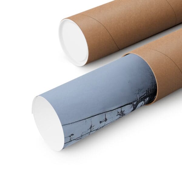 A close up of two cardboard tubes on top of each other