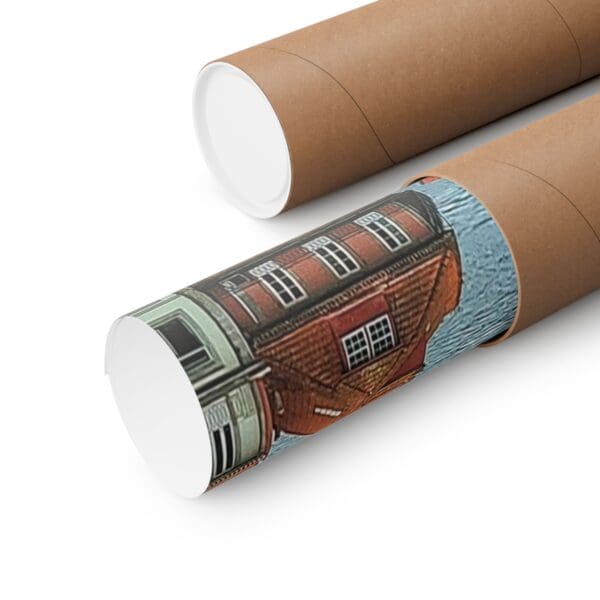 A roll of paper with an image on it.