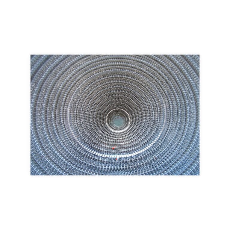 A picture of the inside of an air duct.