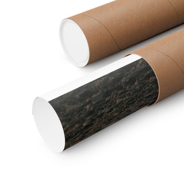 A close up of two cardboard tubes with paper